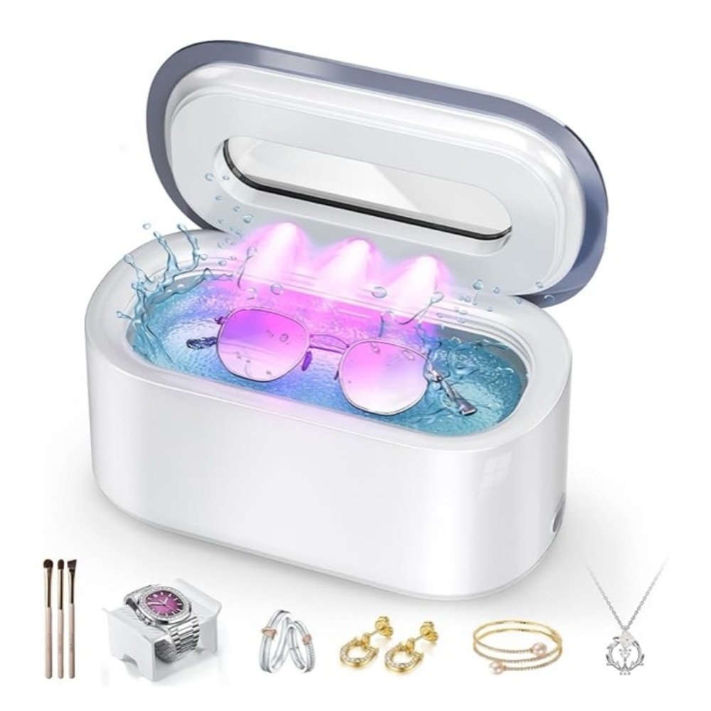 White Ultrasonic Jewelry Cleaner